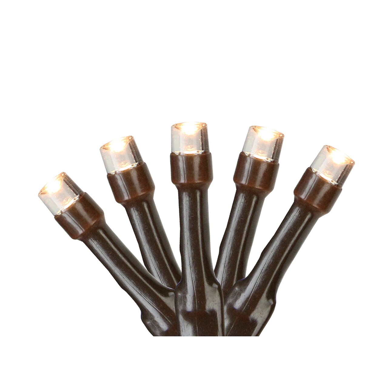 Northlight Battery Operated LED Wide Angle Christmas Lights - Warm White - 9.5' Brown Wire - 20ct